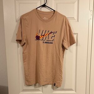 Nike Tan FC Barcelona Short Sleeve Tee